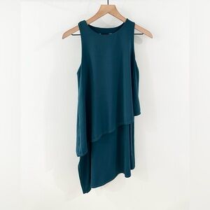 Susana Monaco Sleeveless Layered Dress Teal Size XS